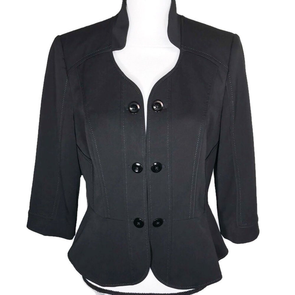White House Black Market Black Blazer Size 10